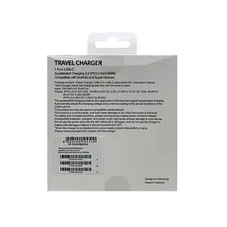Зарядний пристрій SAMSUNG TRIO PD 2в1 65W (EP-TA845XBEGCN) адаптер + кабель TYPE-C - TYPE-C чорний - мініатюра 6
