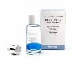 Двофазна зволожуюча та заспокійлива сироватка Blue Aqua Calming Ball Ampoule Medi-Peel 50 мл - мініатюра 2