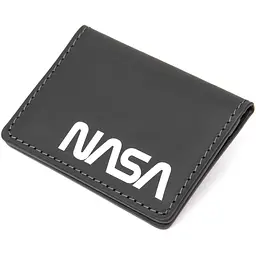 Шкіряна обкладинка для автодокументів з логотипом NASA Grande Pelle 11490 чорний