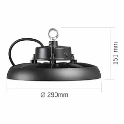 LED світильник висотний ХайБей VIDEX 150W 5000K 27000Lm Чорний - мініатюра 5