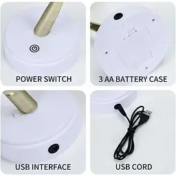 Лампа LED настільна Перлинне золоте дерево XPRO SFK-25 USB + батарейки AA 3 шт. (44862-16921_291) - мініатюра 2