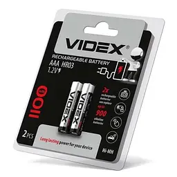 Акумулятор VIDEX R03 1100mAh (передзаряд) BLI 2