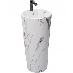 Умивальник Rea Blanka marble mat T підлоговий REA-U8704, Білий матовий