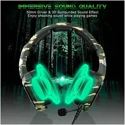 Навушники Onikuma Gaming with LED K8 Camouflage-Green - мініатюра 7