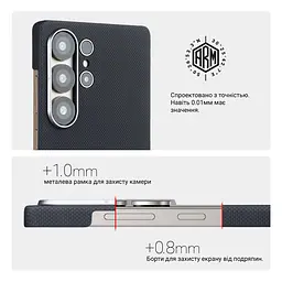 Чехол ArmorStandart BlackIcon Aramid Plain MagCase для Samsung S25 Ultra Black (ARM90163) - мініатюра 6