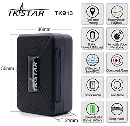 GPS-трекер портативный автономный карманный Voltronic TKSTAR-913 1500Ah - мініатюра 4