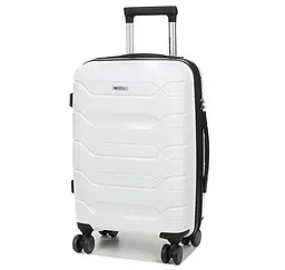 Валіза маленька S поліпропілен Worldline Airtex 282 46л 54×36×23см Білий
