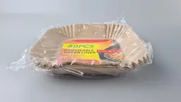 Паперова форма для аерогрилю, 16x4,5, білий, 50 штук, для аерогрилю, випікання та розігріву - мініатюра 2