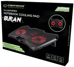 Підставка для ноутбука Esperanza Gaming Notebook Cooling Pad BURAN (EGC102) [70315] - мініатюра 3