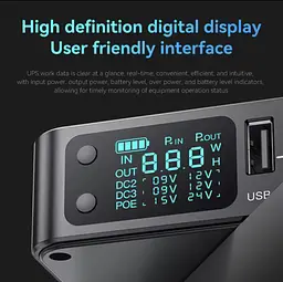 Skazeke D2P — Міні ДБЖ (UPS) 18000mAh (5-24V) для роутерів, камер, модемів та ін. обладнання. - мініатюра 6