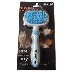 Силіконовий гребінець AnimAll Groom блакитна