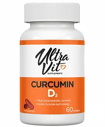 Куркумін VPLab Curcumin D3 60 softgels (1086-2022-10-0310)