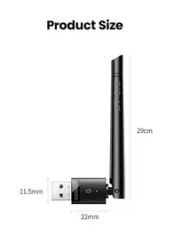 USB Bluetooth-адаптер Ugreen Bluetooth 5.3 передатчик для компьютера ноутбука Black (15610) - мініатюра 9