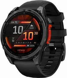 Смарт-годинник Garmin Fenix 8 47mm AMOLED Slate Gray with Black Silicone Band (010-02904-00)
