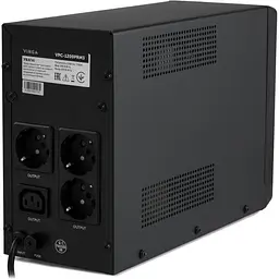 Джерело безперебійного живлення Vinga 1200 ВА / 720 Вт / 7 А*ч (VPC-1200PRM3) - мініатюра 2