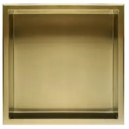 Вбудована полиця Rea 30x30 brushed gold з обідком REA-05606, Золотий - мініатюра 3