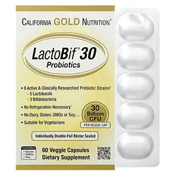 Пробіотики та пребіотики LactoBif Probiotics 30 Billion CFU 60 капсул CGN vit0005084