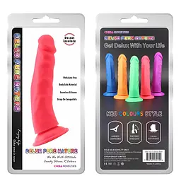 Фалоімітатор Delux Pure Nature Steven.R 22.5 см червоний - мініатюра 2