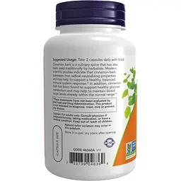 Кора кориці Now Foods Cinnamon Bark 600 мг 120 капсул - мініатюра 3