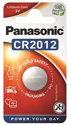 Батарейка Panasonic CR-2012EL/1B літієва CR2012 блістер 1 шт.