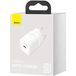 Зарядний пристрій Baseus Super Si Quick Charger USB-C 25W EU White (CCSP020102) - мініатюра 3