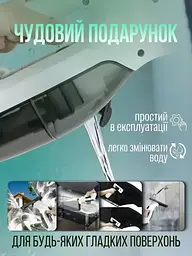 Професійний пилосос для миття вікон, дзеркал, автомобільного скла, Акумуляторний ручний склоочисник + насадки + пульверизатор, - мініатюра 4