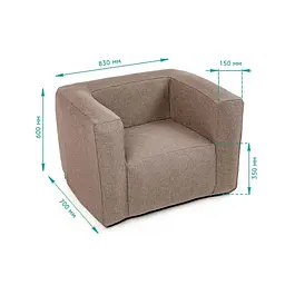 Надувне крісло Wall Sticker SW-00002291 коричневе - мініатюра 2