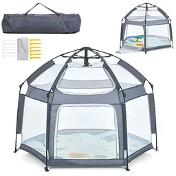 Дитячий манеж MR 1512 Silver Mist 146×127×110 см - мініатюра 3