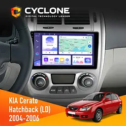Штатна магнітола KIA Cerato 2004-2006 Climate Cyclone C9-011 4x64, DSP Cyclone (НФ-00007038)