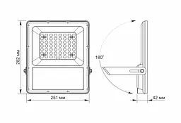 LED прожектор автономний Videx 2800Lm 5000K (25743-000) - мініатюра 5