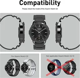 Безель Sikai для смартгодинника Xiaomi Watch S3 Black Sport - мініатюра 9