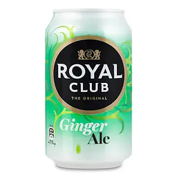 Упаковка напою Royal Club Ginger Ale безалкогольний 7.92 л (0.33 л х 24 шт.) з/б - мініатюра 2
