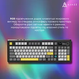 Клавіатура Ajazz AK980 V2 Gift Switch V2 Black/Grey/Yellow (AK980-V2-G-BGY) [156884] - мініатюра 16