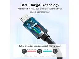 Кабель Choetech USB 2.0 to Micro USB 1.2m Black (AB003) - мініатюра 3