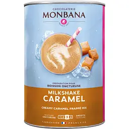 Суха суміш Monbana Caramel Milkshake для приготування карамельного мілкшейку 1 кг 
