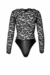 Боді Noir Handmade F296 Psyche, S, мереживо, довгий рукав, низ під латекс, з доступом - мініатюра 7