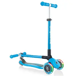 Самокат Globber Primo Foldable Lights Led блакитний (432-101-2) - мініатюра 4