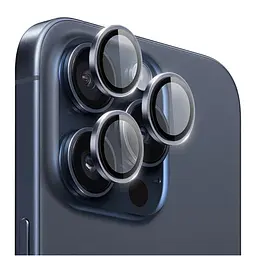 Захисне скло камери iPhone 15 Pro PVD Dual Color Sapphire Lens Guard LG-003, Blue Titanium, WiWU