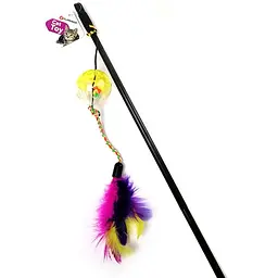Flamingo Ball&Feathers фламинго іграшка дразнилка для кішок вудка з м'ячем і пір'ям 50 см 50 см