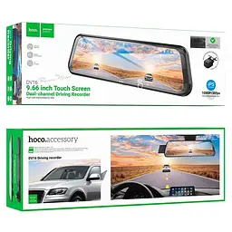 Відеореєстратор - дзеркало HOCO DV16 streaming media driving recorder (dual-channel with rear camera) - мініатюра 7