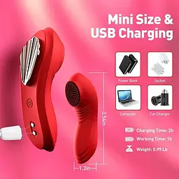 Смарт-вібратор кліторальний силіконовий Love Spouse Magnetic 11 см Зелений - мініатюра 7