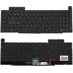 Клавіатура для ноутбука ASUS (GM501 series) rus, black, без фрейма, підсвічування клавіш(оригінал) - мініатюра 2