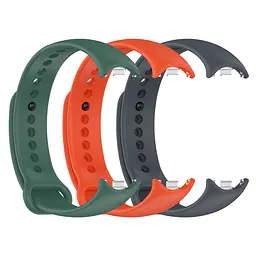 Комплект силіконових ремінців для фітнес браслетів Xiaomi Mi Band 8 Smart Band 9/10, Silicone, basic, зі зручною застібкою, на фітнес трекер та смарт годинник, ArmorStandart (ARM75072) - мініатюра 3