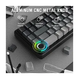 Клавіатура Attack Shark X66 RGB Wireless/Bluetooth/USB UA Moonlit Night (X66MN_AS) - мініатюра 4