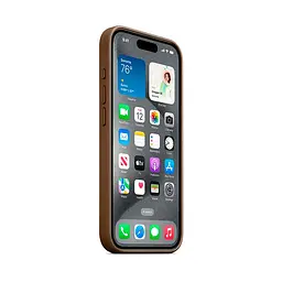 Чехол для Apple iPhone 15 Pro Max, FineWoven Case with MagSafe, коричневый, защитная накладка-панель из материала FineWoven, противоударный, для iPhone, защита всего корпуса, поддержка беспроводной зарядки и MagSafe, (ARM71991) - мініатюра 3