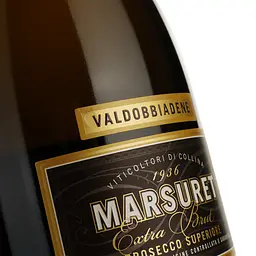 Ігристе вино Marsuret Rive di Guia Prosecco Extra Brut, біле, брют, 11,5%, 0,75 л - мініатюра 3