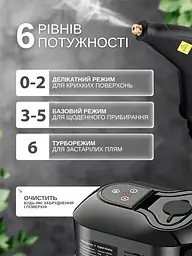 Пароочисник універсальний високого тиску 2500 Вт 3,5 бар з 6 насадками - мініатюра 4