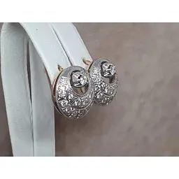 Золоті сережки Qvaliz з діамантами. 8В410228336/10 - мініатюра 3