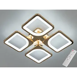 Світлодіодна люстра Romin смарт світильник з пультом 60W золото