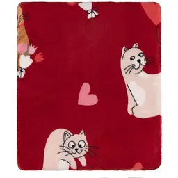 Плед Ardesto Flannel 160х200см, 100% поліестер, котики з сердечками (ART0124PB)